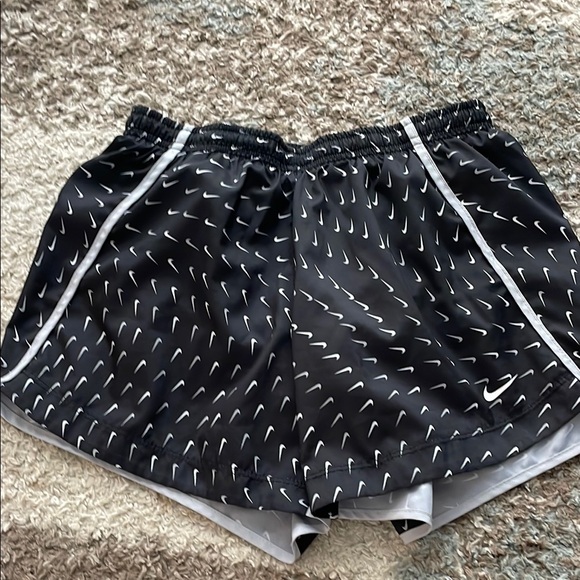 Nike Black and White Athletic Shorts - Picture 1 of 1